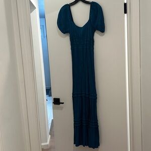 Elegant Teal Maxi Dress